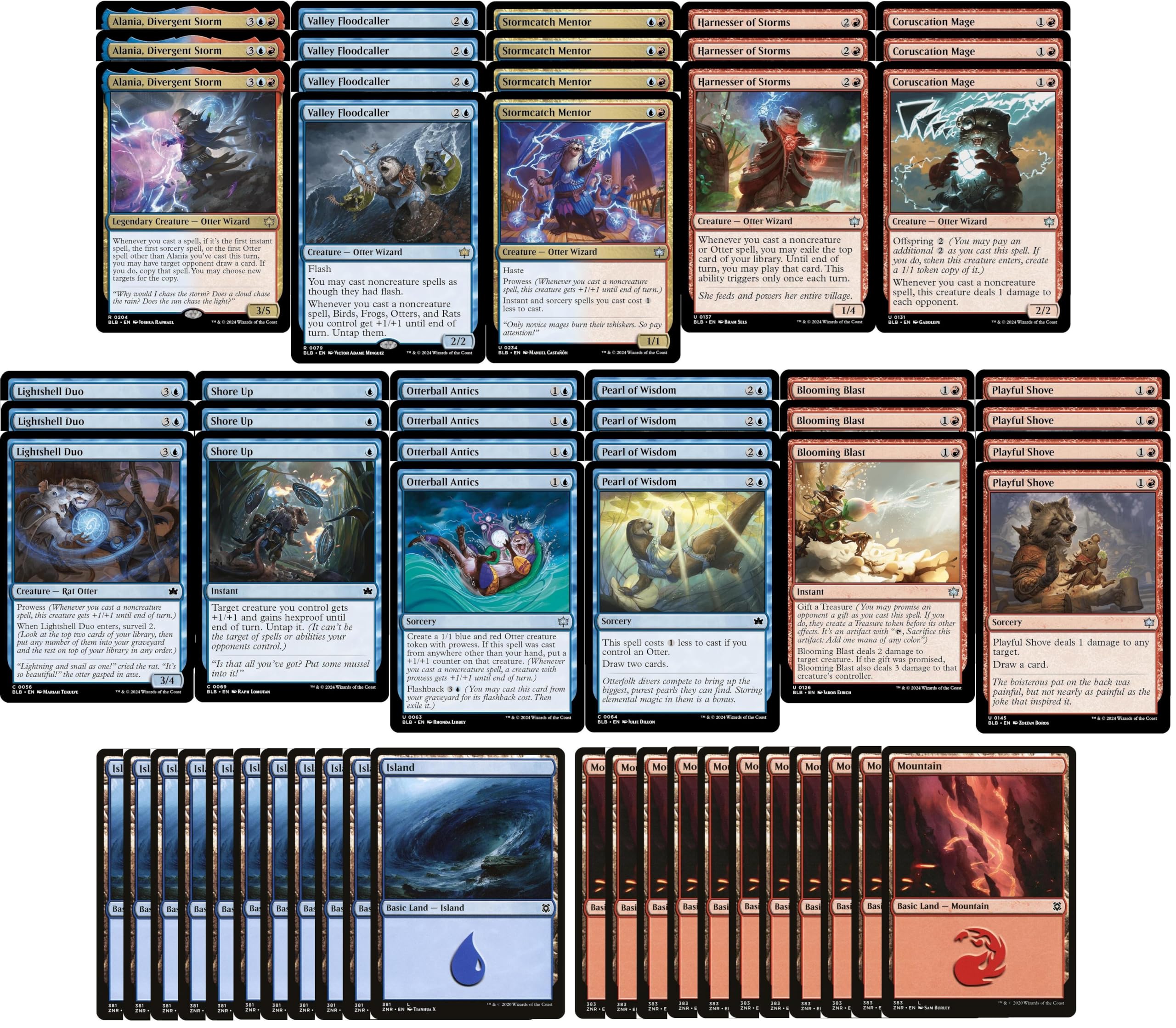MTG デッキ　多色　カウンター多め Amazon.com: Elite Otter MTG Deck - Izzet Blue Red - Modern